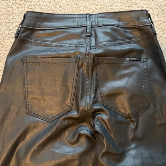 NWT WHBM Coated Kick Flare Jean in Vegas Coated Black size 00 - Picture 11 of 13